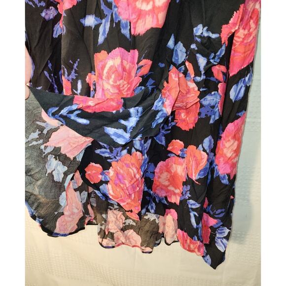 Suite 7 Dress 14w Womens Pink Ruched Wrap Cap Sleeve Cap Sleeve Formal Ruffle - Picture 7 of 13